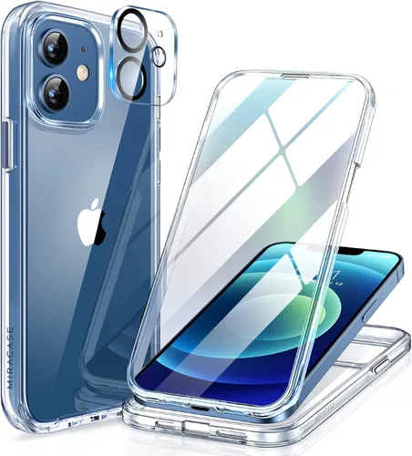 Vista 87 de Miracase - Funda magnética para iPhone 13 Pro Max de 6.7 pulgadas (compatible con MagSafe), transparente, completo, protector de pantalla de vidrio