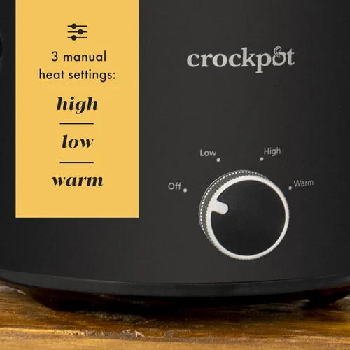 Vista 6 de Crock Pot. Olla de cocción lenta manual, Negro
