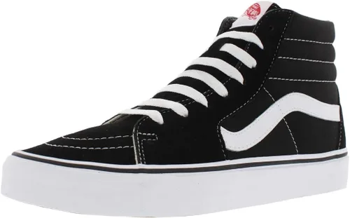 Vista 6 de Vans Sk8-Hi - Zapatillas de skate unisex de alta calidad, cómodas y duraderas en suela de goma gofrera Negro (negro/blanco)