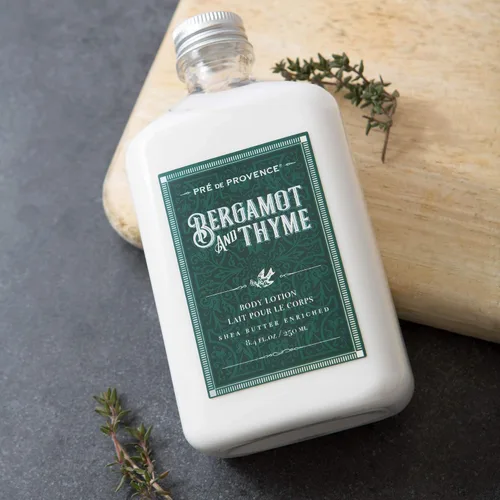 Vista 2 de Pre de Provence Bergamot & Thyme - Colección de fragancias para hombre, loción corporal, 8.5 fl oz