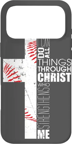 Vista 22 de Baseball Phone Case Christian Bible Verse Philippians 4:13 Case for iPhone 17