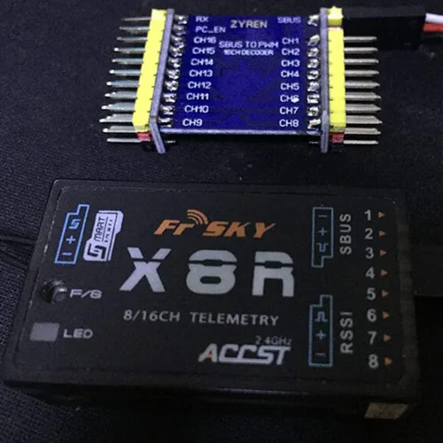 Vista 3 de QWinOut DIY SBUS a 16CH PWM Convertidor SBUS a PWM/PPM DECODER Dos vías PPM Admite conversión de Futaba, Naranja, Frsky y otras señales SBUS