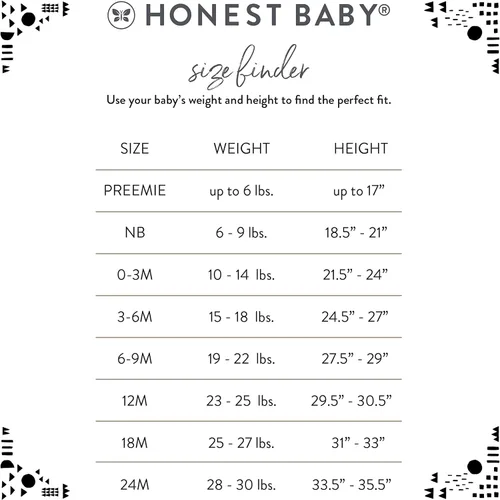 Vista 6 de HonestBaby Paquete de 2 pijamas de algodón orgánico con pies ajustados para bebé