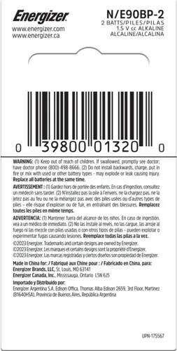 Vista 7 de Energizer N Baterías, paquete de 2