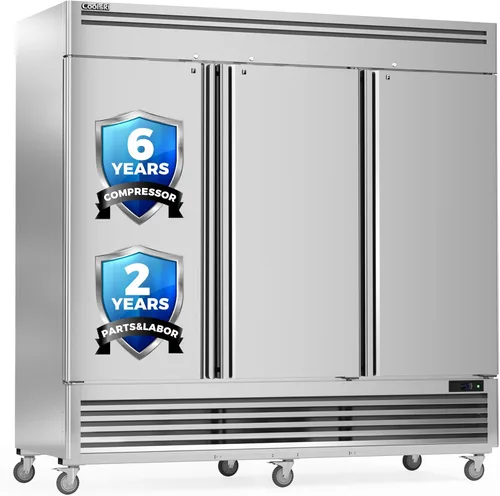 Vista 14 de Coolski Congelador comercial de 19.32 pies cúbicos con puerta sólida, ventilador de congelador de acero inoxidable de alcance vertical de 27