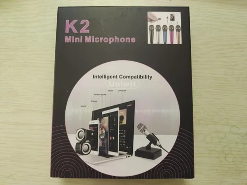 Vista 7 de Mini micrófono vocal/instrumento portátil para grabación de video de voz, canto, vlogging, podcasting, micrófono pequeño para iPhone, teléfono Negro