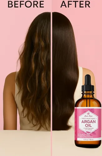 Vista 4 de Aceite de argán de Leven Rose, tratamiento antienvejecimiento para el acné con aceite marroquí orgánico, virgen y prensado en frío, humectante