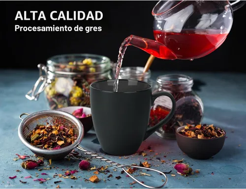 Vista 3 de MIAMIO - Juego de 6 tazas de café (12 onzas) - Colección Le Papillon
