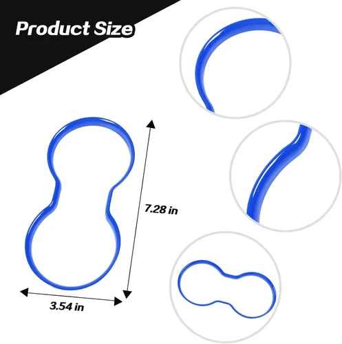 Vista 6 de JeCar Cubierta de Moldura para Portavasos Delantero Accesorios Interiores Compatible con Dodge Challenger 2015-2020 (Azul)