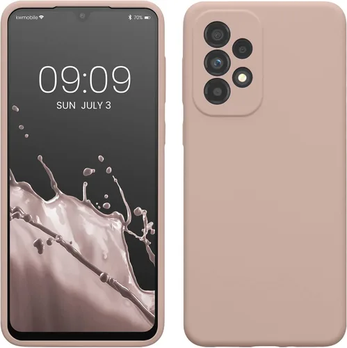 Vista 105 de kwmobile Funda Compatible con Samsung Galaxy A14 5G - Funda de teléfono de TPU y silicona con acabado suave - Verde Lima