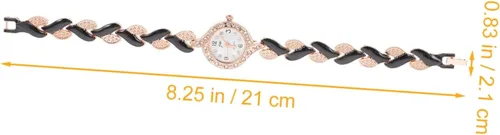 Vista 7 de KONTONTY Reloj de pulsera de cuarzo, elegante reloj de pulsera para mujer, reloj de moda para mujer, reloj para mujer, adolescente, niña, reloj