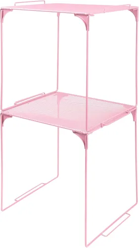 Vista 14 de Estante organizador de casillero apilable extra para casillero escolar, organizador de armario de almacenamiento, accesorios adecuados para la Negro