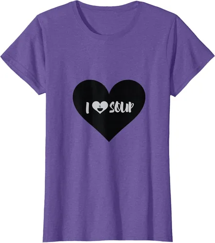 Vista 18 de I Love Soup - Camiseta de regalo con forma de corazón, Blanco, S Asfalto