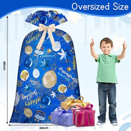 Vista 3 de BWLOIES Bolsas de regalo jumbo extra grandes sobredimensionadas bolsas de regalo gigantes enormes bolsas de regalo grandes XXL bolsa de regalo