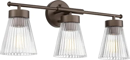 Vista 21 de HWH - Lámpara de pared para interiores, moderno aplique de pared con pantalla de vidrio a rayas blancas esmeriladas, aplique de pared individual