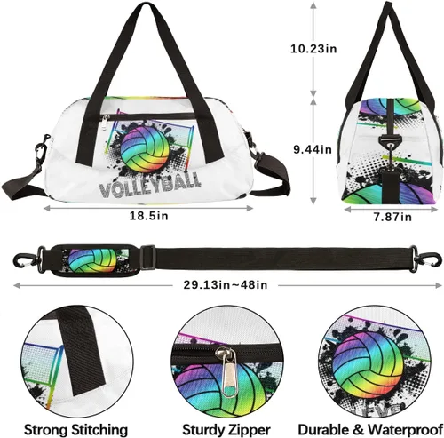 Vista 4 de Bolsa de gimnasio para mujeres y hombres, pequeña bolsa de lona para deportes, gimnasios, yoga, escapada de fin de semana, bolsa de viaje durante