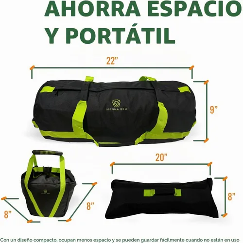 Vista 3 de Sandbags for Working Out - 50 to 90 lbs - Adjustable Heavy Duty Equipment for Weight Training - 1 Outer, 3 Inner Sandbags - Portable Tough Workout
