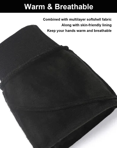 Vista 6 de Guantes de invierno para hombres y mujeres, guantes de pantalla táctil, guantes de correr, guantes de ciclismo, guantes de conducción, guantes