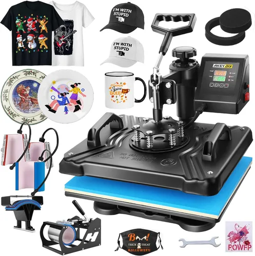 Vista 11 de WHUBEFY Prensa de Calor, Máquina de Impresión de Camisetas 5 en 1 de 15"x12" Máquina de Transferencia de Calor Industrial Digital, Máquina de Prensa