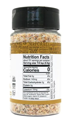 Vista 2 de Jane's Krazy - Condimento de ajo grueso mixto, 4.76 oz (el embalaje puede variar) (paquete de 2)