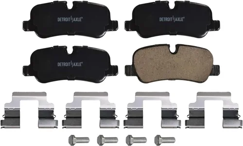 Vista 6 de Detroit Axle - Pastillas de freno para Land Rover Range Rover Sport LR3 2006-2009 pastillas de freno de cerámica delanteras y traseras con repuesto