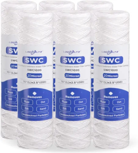 Vista 9 de Whole House - Cartucho de filtro de agua para pozo de sedimentos de 10 micrones, 10 x 2.5 pulgadas, repuesto para CW-F, 155186-43, 3WH-STDSW-F02