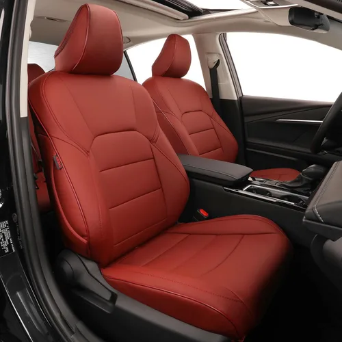 Vista 13 de EKR Fundas de asiento de coche para Toyota Camry 2018-2024 (gas), juego Beige