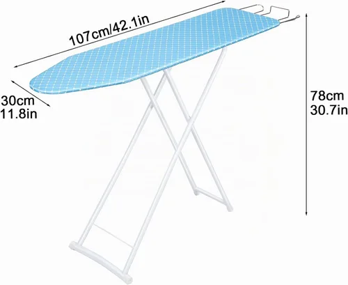 Vista 2 de Tabla de planchar de 42 pulgadas, tabla de planchar plegable de tamaño completo, tabla de planchar doméstica plegable de 4 patas, tabla de planchar