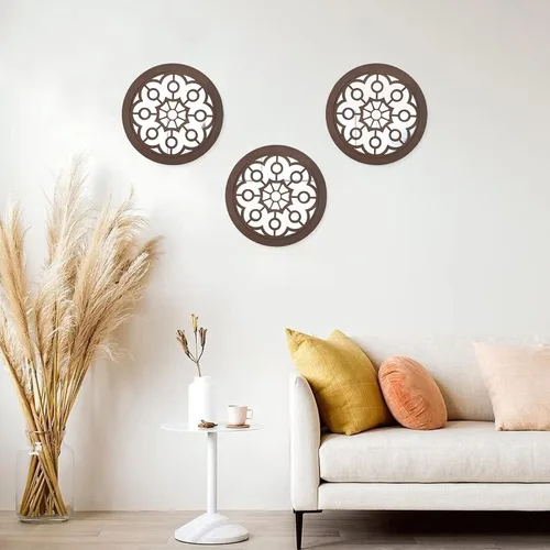 Vista 7 de BEARAE Espejo de pared rústico, decoración de pared de granja, espejo con marco de madera de granero para el hogar, sala de estar, cocina, baño