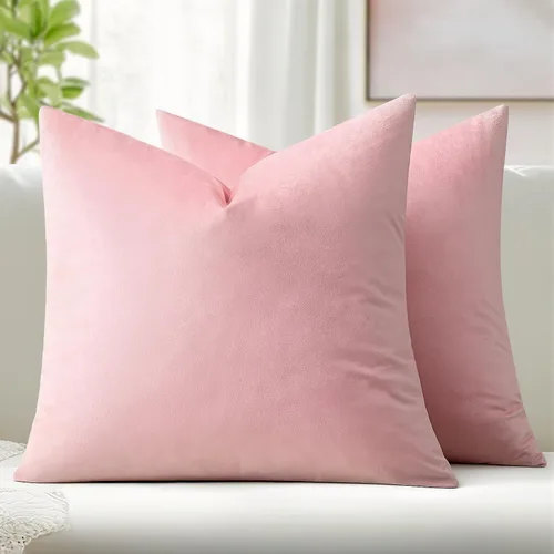 Vista 69 de MIULEE Paquete de 2 fundas de almohada de terciopelo decorativas rectangulares lumbares, fundas de cojín suaves sólidas para sofá, sofá, dormitorio