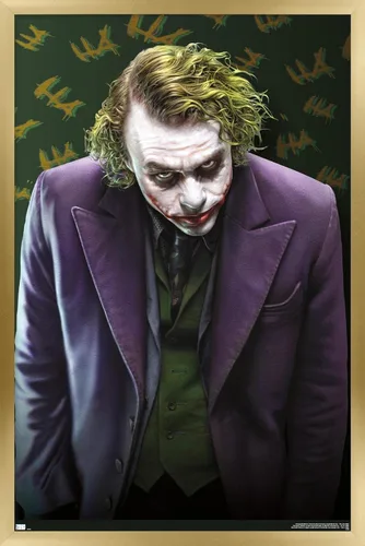 Vista 11 de Trends International DC Comics - Póster de pared The Joker - The Dark Knight, 14.725 x 22.375 pulgadas, versión enmarcada de madera de granero