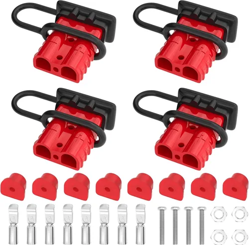 Vista 7 de RVBOATPAT Conector de desconexión rápida de batería 175A, batería de 12 V, conector de cable de conexión rápida 1/0 AWG para carretilla elevadora