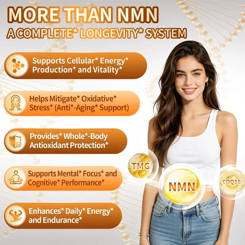 Vista 3 de Suplemento liposomal NMN 15 en 1 1000 mg orgánico puro - 120 cápsulas