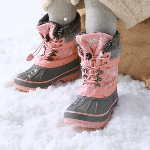 Vista 5 de DREAM PAIRS Botas de nieve, impermeables, con aislamiento, de invierno, para niño y niña