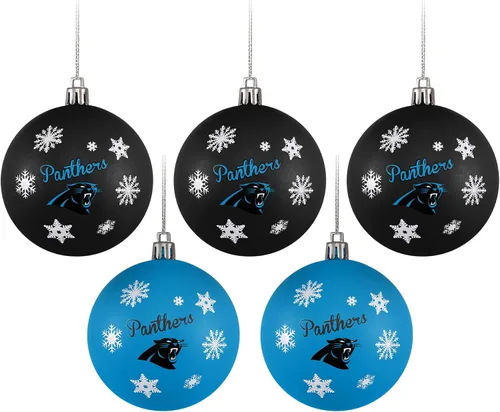 Vista 4 de FOCO Dallas Cowboys NFL 5 Pack Shatterproof Ball Ornament Set