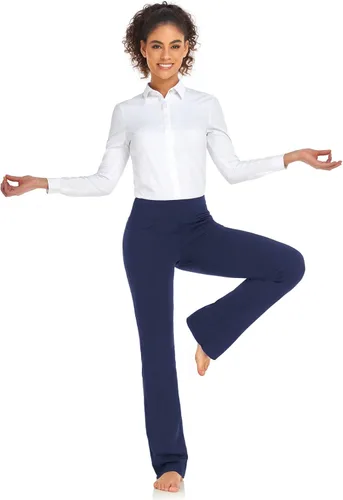 Vista 37 de Safort Pantalones de yoga con entrepierna de 28" 30" 32" 34"más amplios en la parte inferior para botas altas, 4 bolsillos, UPF50+