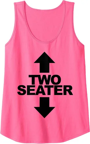 Vista 5 de Two Seater Funny Adult Humor Two Seater Tank Top Gris jaspeado