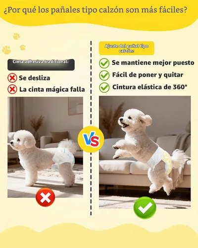 Vista 3 de Dono Pañales desechables para perros hembra, talla XS, 96