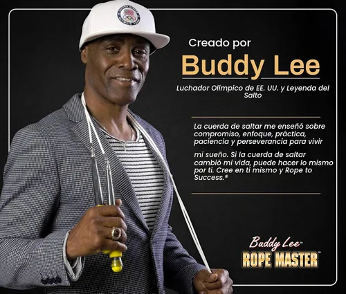 Vista 6 de Buddy Lee Jump Ropes Rope Master - Cuerda de saltar original con rodamientos de bolas, asas de plástico HD de 9 pulgadas. Cuerda de saltar perfecta