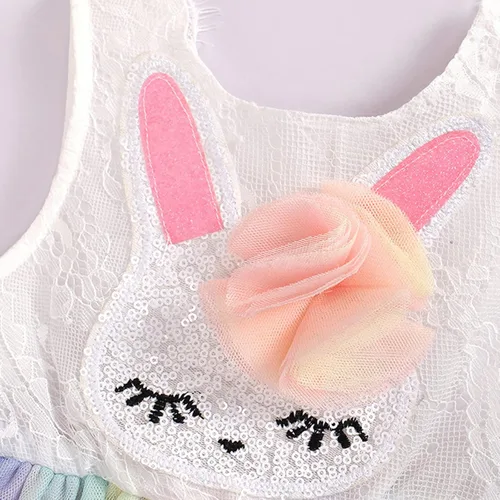 Vista 4 de Toddler Baby Girls Tutu Tulle Sleeve Summer Casual Bowknot Princess Birthday Party Sundress 28 Years