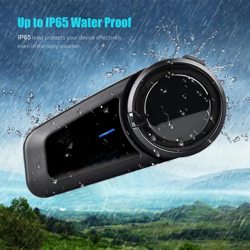 Vista 7 de QSPORTPEAK M2 - Intercomunicador de auriculares Bluetooth para casco de motocicleta, dúplex completo, inalámbrico para 6 conductores/alcance 3,280.8