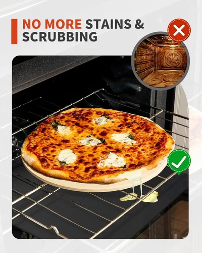 Vista 3 de Revestimientos para horno para la parte inferior del horno - Paquete de 2 alfombrillas grandes de servicio pesado para horno, 17" x 25