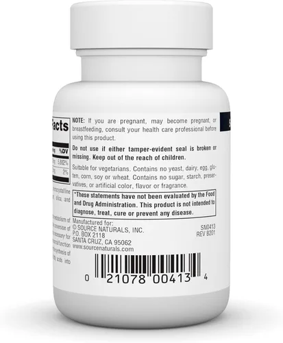 Vista 3 de Source Naturals Vitamina B-6 100 mg, apoyo al sistema inmunológico, 100 tabletas