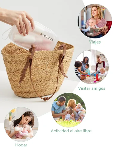 Vista 5 de Momcozy Kit de cepillos para botellas Pink & Momcozy - Líquido de limpieza para cepillos de botellas