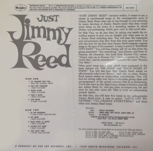 Vista 2 de just jimmy reed LP