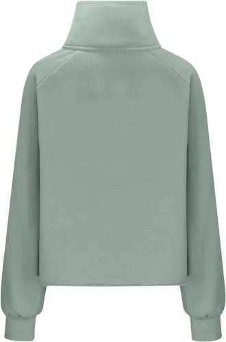 Vista 5 de Sudaderas con capucha para mujer, media cremallera, ropa casual de otoño para mujer, sudadera corta con bolsillo, trajes de moda