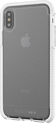 Vista 7 de Tech21 Evo Check - Funda delgada para iPhone X/XS, color blanco transparente, protección inalámbrica y resistente