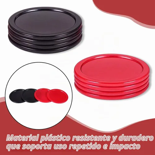 Vista 4 de 2.5 Inch Hockey Pucks, 8 Pcs Air Hockey Pucks Set Durable Puck for Air Hockeys Table