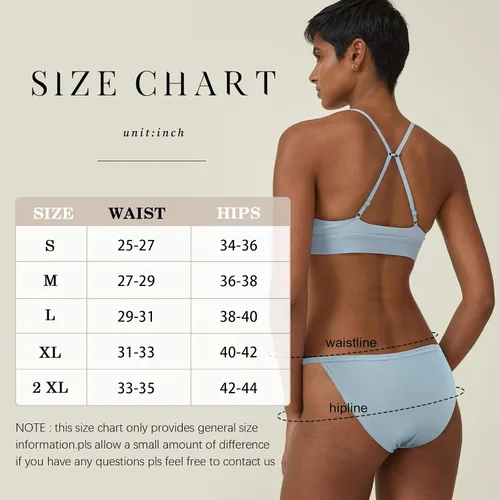 Vista 5 de LEVAO Women's Bikini Panties Cotton Underwear, Plus Size High Cut String Ladies Cheeky Underwear Multipack S-2XL
