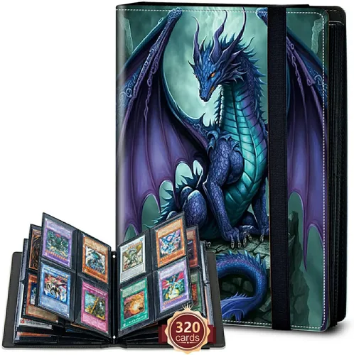 Vista 37 de Rossy Carpeta de tarjetas con 4 bolsillos, carpeta de tarjetas intercambiables, álbum de colección de tarjetas, para 160 tarjetas de carga lateral